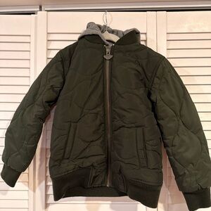 Appaman Gray Quilted Bomber Jacket Boys Size 6